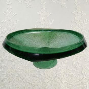 Glass Bowl - glass, green glass - Jiří Brabec / Sklo Union - 1970 Glass Bowl - glass, green glass - Jiří Brabec / Sklo Union - 1970