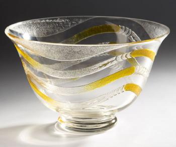 Glass Bowl - clear glass - JUNA ZDENĚK (1897 - 1975) - 1930 Glass Bowl - clear glass - JUNA ZDENĚK (1897 - 1975) - 1930