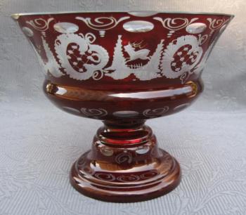 Glass Pedestal Bowl - 1970 Glass Pedestal Bowl - 1970