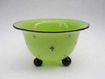 Glass Bowl - two-layer glass, flashed glass - Loetz Klášterský Mlýn, Dagobert Peche - 1918 Glass Bowl - two-layer glass, flashed glass - Loetz Klášterský Mlýn, Dagobert Peche - 1918