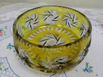 Glass Bowl - crystal - 1930 Glass Bowl - crystal - 1930