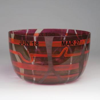 Glass Bowl - clear glass - 1980 Glass Bowl - clear glass - 1980
