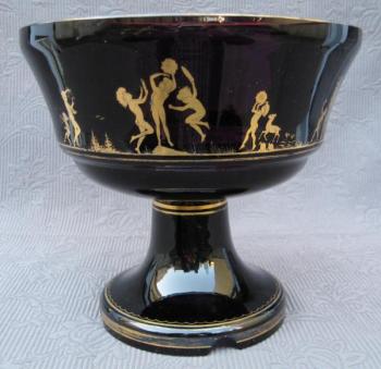 Glass Pedestal Bowl - 1930 Glass Pedestal Bowl - 1930