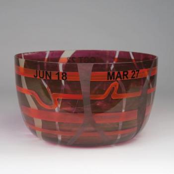 Glass Bowl - clear glass - 1980